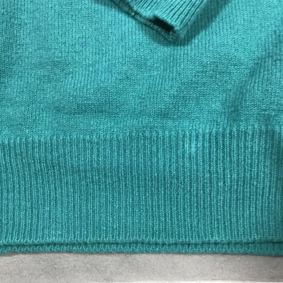 Glenmuir Sweater Mens Extra Large 46 Teal V Neck Lambswool Made in Scotland - Picture 13 of 13